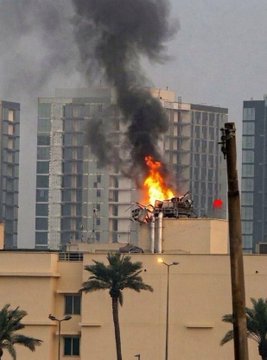 Bağdatta ABD Büyükelçiliği yerleşkesi vuruldu.