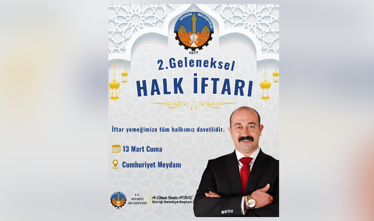 Divriğililer ‘Halk İftarı’nda bir araya gelecek