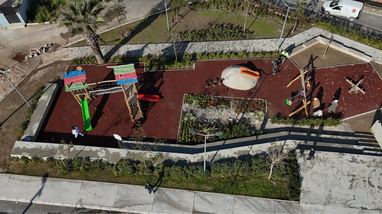 Konak’taki “Narin Parkı”na yağmur bahçesi